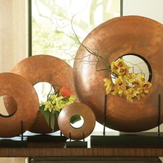 Global Views Disc Vase in Copper Plated Iron   9.91007/9.91008