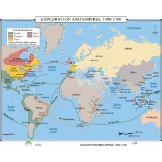 Universal Map World History Wall Maps   Exploration & Empires 1400