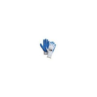  Work Gloves With White Liner And Blue Rubber Palm Coating   125 L