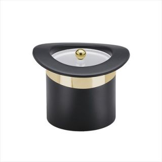 Sophisticates Top Hats Ice Bucket with Brass Band in Black   63475
