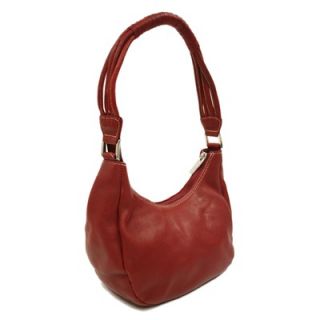 Piel Wrapped Handle Mini Hobo Bag in Red