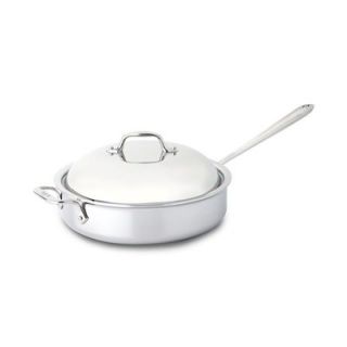 All Clad Stainless Steel Brown & Braise 4 Quart Covered Saute Pan