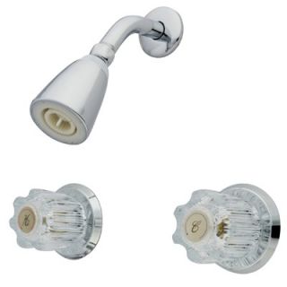Elements of Design Twin Acrylic Diverter Handles Shower Faucet