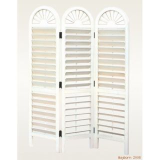 Arch Top Venetian Room Divider in White