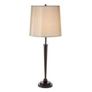 Fangio Table Lamp in Bronze with Silk Glow Shade