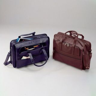 Winn International Cowhide Leather Lightweight Briefcase with