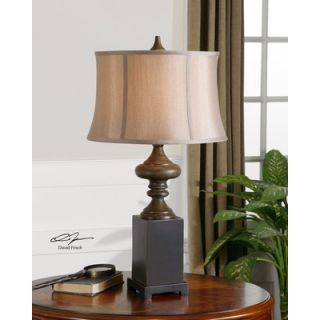 Uttermost Lessona Table Lamp in Distressed Charcoal Gray