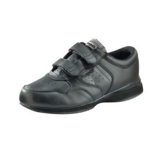 Silverts Mens Wide Easy Touch Closure Shoe in Black   050650010
