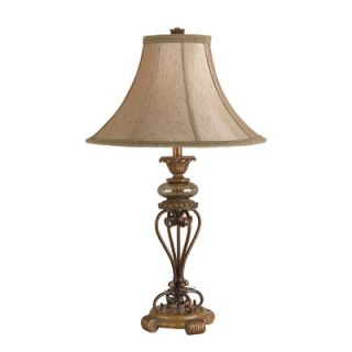Cal Lighting Table Lamp with Bell Shade in Antique Gold