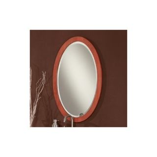 DecoLav Casaya Oval Mirror in Cherry Stain