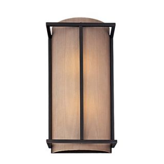 George Kovacs Wall Sconce in Bronze with Heat Burnt Glass   P458 617