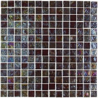 Onix USA Geo Glass Square 12 x 12 Glass Mosaic in Brown