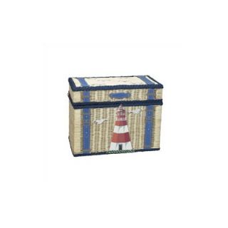 Gift Mark Steamer Trunk with Lighthouse Motif
