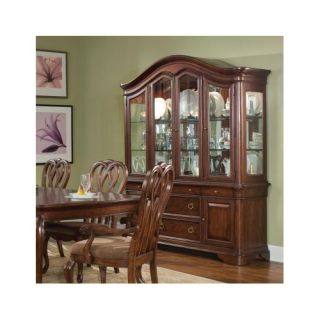 Heritage Court China Cabinet in Distressed Cocoa Brown
