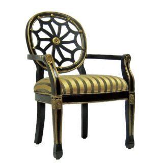 Black Spider Cotton Arm Chair