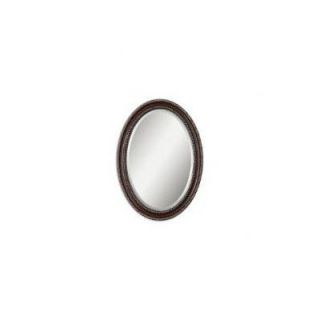 Uttermost Montrose Oval Beveled Mirror in Distressed Dark Mahogany