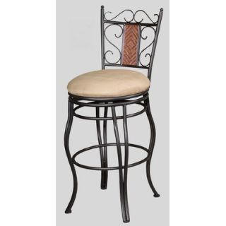 Chintaly 30 Memory Swivel Bar Stool with Round Seat