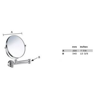 Smedbo Outline Five Time Magnifying Shaving / Makeup Mirror with