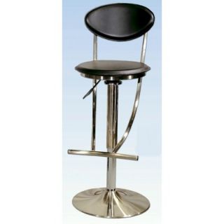 Chintaly Adjustable Swivel Stool in Nickel Plated
