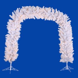 Vickerman Crystal White 8 Artificial Arch Tree with Clear Lights