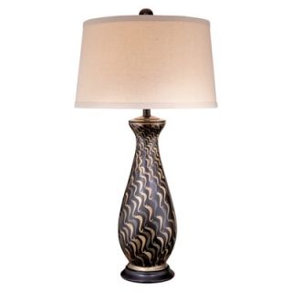 Minka Ambience Table Lamp in Black with Brown Tones