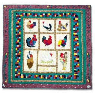 Patch Magic Rooster Twin Quilt