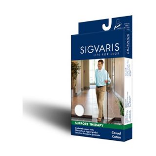 Sigvaris Casual Cotton 15 20mmHg Closed Toe Mens Knee High Sock