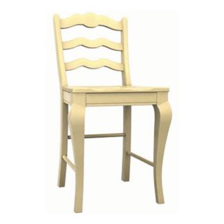 Color Cuisine Ladderback Counter Stool in Canary