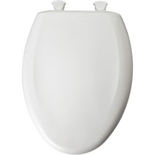 Elongated Plastic Toilet Seat with Top Tite Hinges
