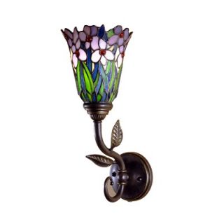 Dale Tiffany Mende Series Meadowbrook Wall Sconce in Antique Bronze