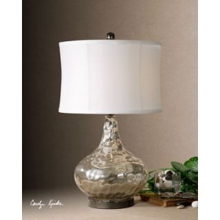 Uttermost Vizzini Table Lamp in Antique Crackled Polished Chrome and