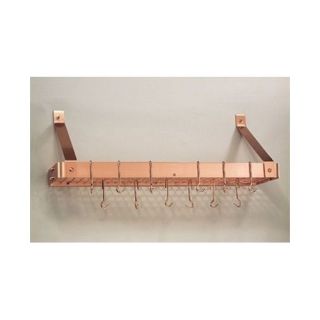 Decor Copper Bookshelf Pot Rack w/ Grid & Hooks