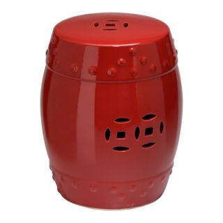 Cyan Design Small Ceramic Stool in Red