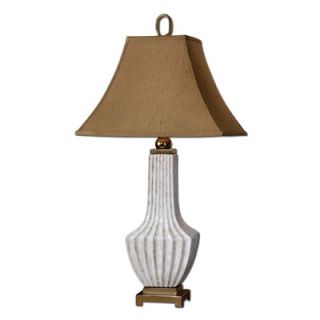 Uttermost Fornaci One Light Table Lamp in Antiqued White Glaze