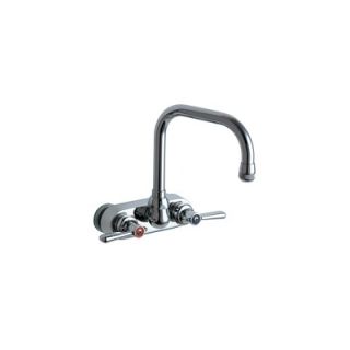 Chicago Faucets 521 Double Handle Wall Mount Kitchen Faucet with Lever