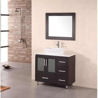 Design Element Milan Stanton 36 Modern Vanity with Vessel Sink