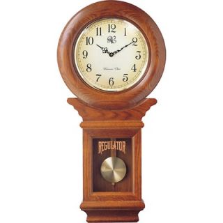 River City Clocks Regulator Wall Clock in Oak