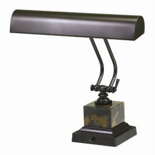 House of Troy Desk Lamp in Mahogany Bronze with Black and Tan Marble