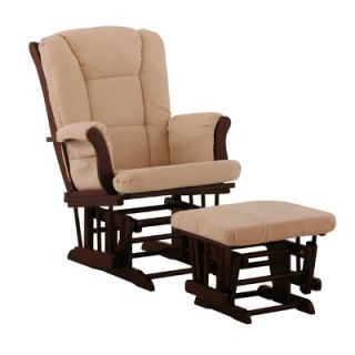Storkcraft Tuscany Glider and Ottoman in Cherry / Beige   06550 544