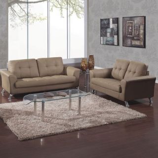 Global Furniture USA Slade Bonded Leather Sofa and Loveseat Set