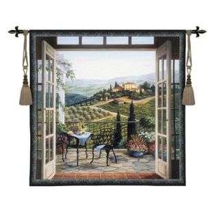 Fine Art Tapestries Balcony View of the Villa Wall Hanging