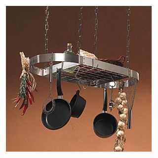 Rogar Stainless Steel Oval Pot Rack w/ Grid and Optional Additional