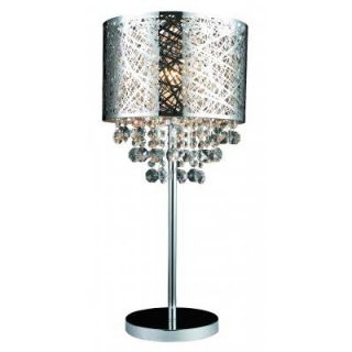 Gen Lite Helix One Light Table Lamp with Crystals in Chrome