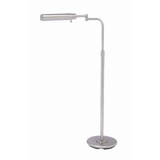 House of Troy Home Office Swing Arm Floor Lamp in Satin Nickel with F