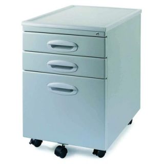 New Spec MP 01 Mobile File Cabinet with Two Drawers in Light Grey