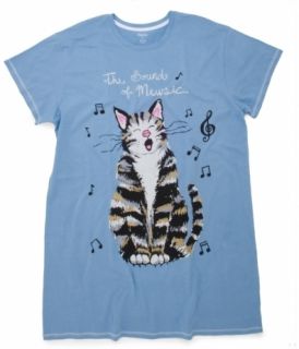 Hatley Womens Kitty Nightshirt The Sound of Mewsic Cat Design Sleep