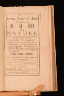 1705 The Whole Duty of Man According to The Law of Nature by Samuel