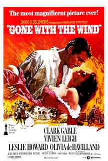 Gone With The Wind movie POSTER 27x40 B Clark Gable Vivien Leigh