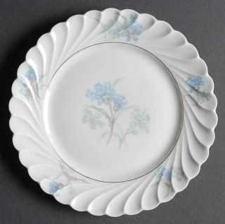 Haviland Limoges France Bergere Blue Flower Bread Plate