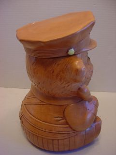 Vintage Twin Winton Sheriff Police Chief Bear Cookie Jar